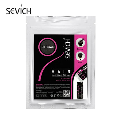 Sevich 100g Hair Fibers 10 Color Keratin Hair Building Fiber Powder Instant Hair Growth Fiber Refill 50g Hair Care Product hair fibers hair building fibers best hair fibers